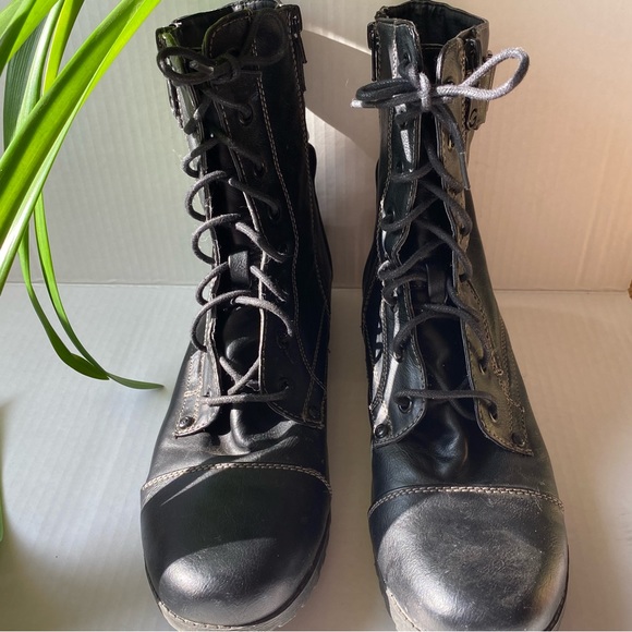G By Guess Black Combat Boots - Picture 2 of 12